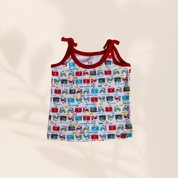 Smurf Finds Organic Cotton Unisex Jhabla's| 100% Cotton| Perferct for New Borns|Safe Prints| White With red| SMOJB3305 - 9-12 Month, White With red