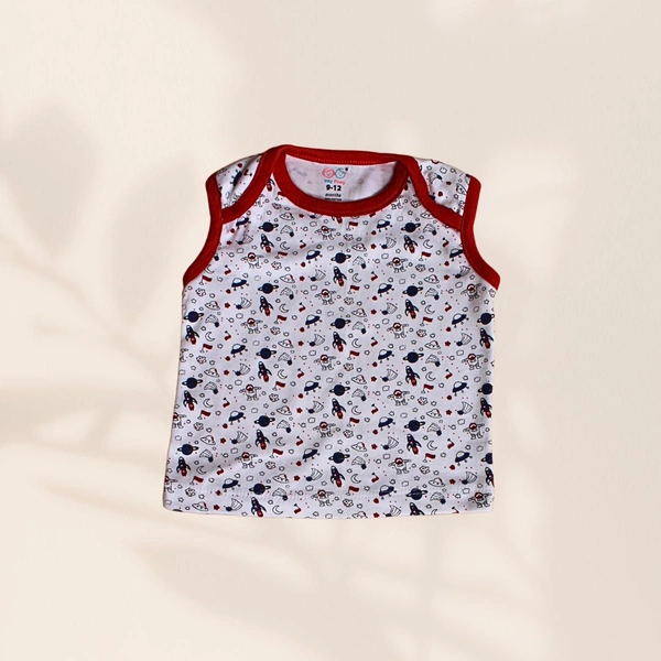 Smurf Finds Organic Cotton Unisex Jhabla's| 100% Cotton| Perferct for New Borns|Safe Prints| White| SMOJB3302 - 12-18 Month, White