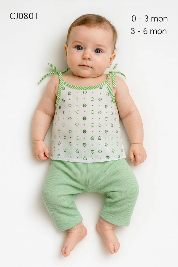 Smurf Finds Organic Cotton Unisex Jhabla's| 100% Cotton| Perferct for New Borns|Safe Prints| Peach green | CJO801 - 3-6 Month, Peach Green