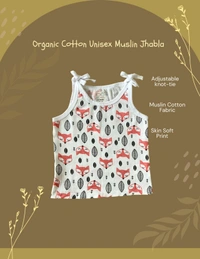 Smurf Finds Organic Cotton Unisex Muslin Jhabla's| 100% Cotton| Perferct for New Borns| White | SMJB5502 - 3-6 Month, White