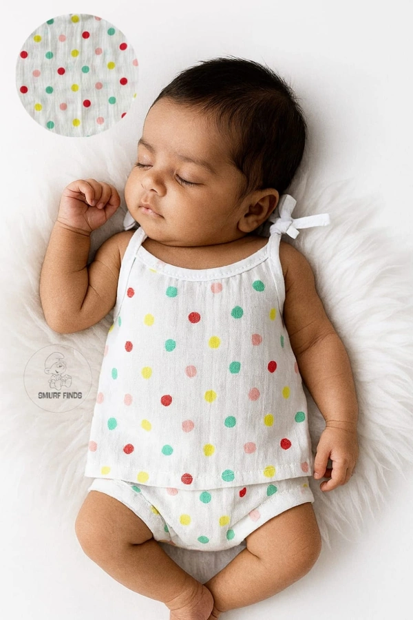 Smurf Finds Organic Cotton Unisex Muslin Jhabla's| 100% Cotton| Perferct for New Borns| White | SMJB5504 - 3-6 Month, White