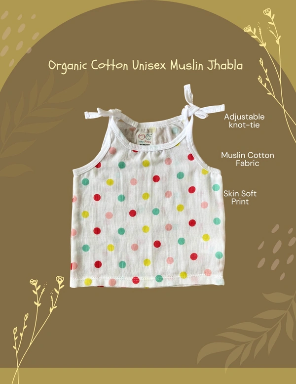Smurf Finds Organic Cotton Unisex Muslin Jhabla's| 100% Cotton| Perferct for New Borns| White | SMJB5504 - 3-6 Month, White