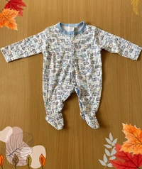 Smurf Finds Organic Cotton Unisex Rompers| 100% Cotton| Perferct for Babies|Safe Prints|Half White|SMLR5804 - 9-12 Month, Half White