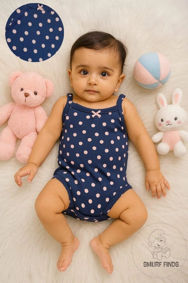 Smurf Finds Organic Cotton Unisex Rompers| 100% Cotton| Perferct for Babies|Safe Prints | Navy Blue | SMRM59010 - 24 Mon, Navy Blue