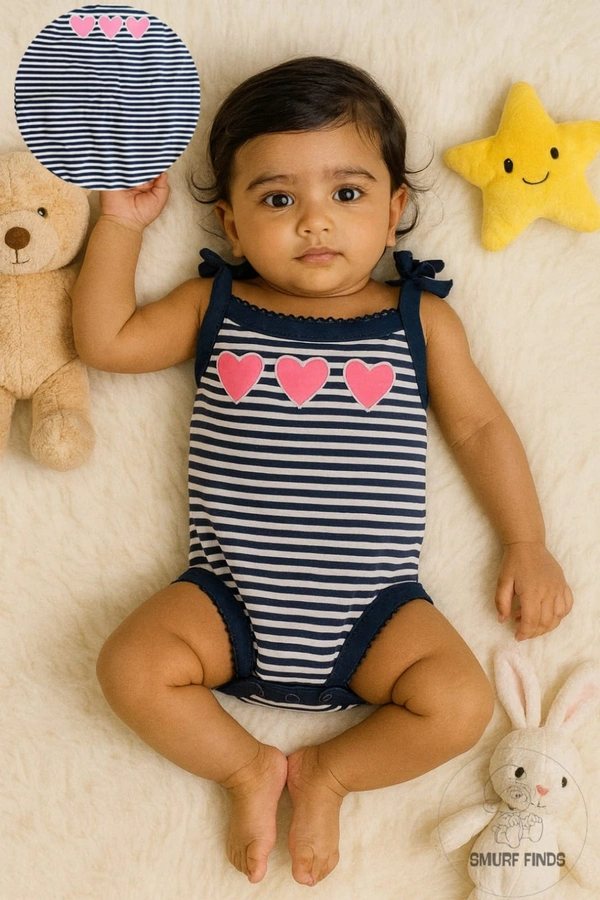 Smurf Finds Organic Cotton Unisex Rompers| 100% Cotton| Perferct for Babies|Safe Prints| Blue| SMRM5901 - 0 -3 Mon, Blue