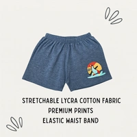 Smurf Finds Organic Cotton Unisex Shorts( Pack of 1pc)| 100% Cotton| Perferct for Babies|Safe Prints| Blue | SMST3504 - 12- 18 Month, Blue