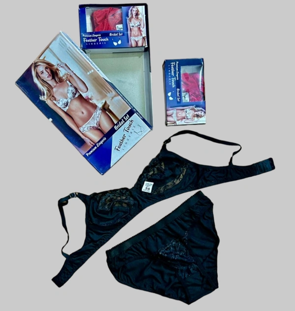 Feather touch Pack of 1 combo Braciers and Panties FT3001 - 36, Assorted