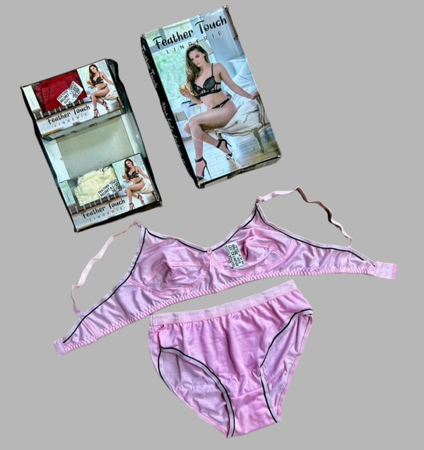 Feather touch Pack of 1 combo Braciers and Panties FT3001 - 36, Assorted