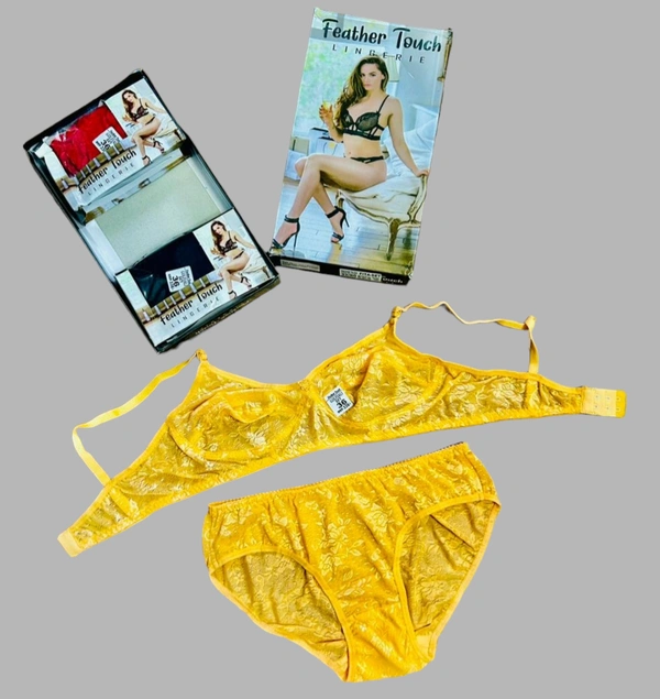 Feather touch Pack of 1 combo Braciers and Panties FT3001 - 36, Assorted