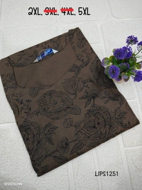 Twill Blue Plus Size Side Cut Liva Kurti LIPS1251 - Brown, 2XL