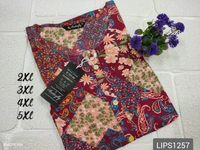 Twill Blue Plus Size Side Cut Liva Kurti LIPS1257 - Maroon, 2XL