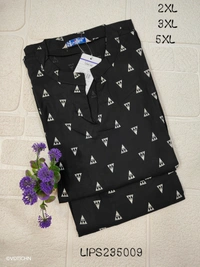 Twill Blue Plus Size Side Cut Liva Kurti LIPS235009 - Black, 2XL