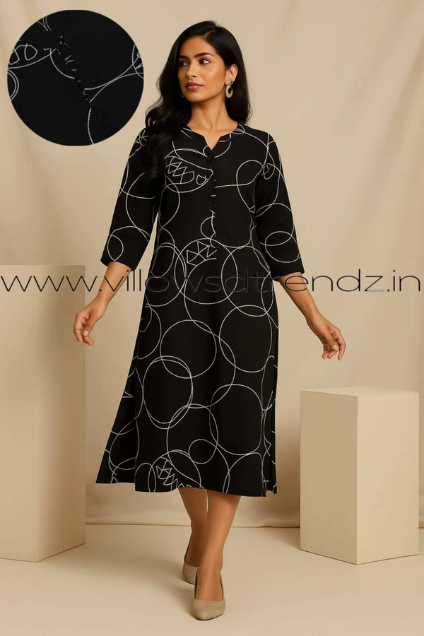 Twill Blue Popcorn Kurti POP210018 - S, Black