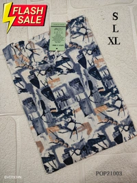 Twill Blue Popcorn Kurti POP21003 - Blue, XL