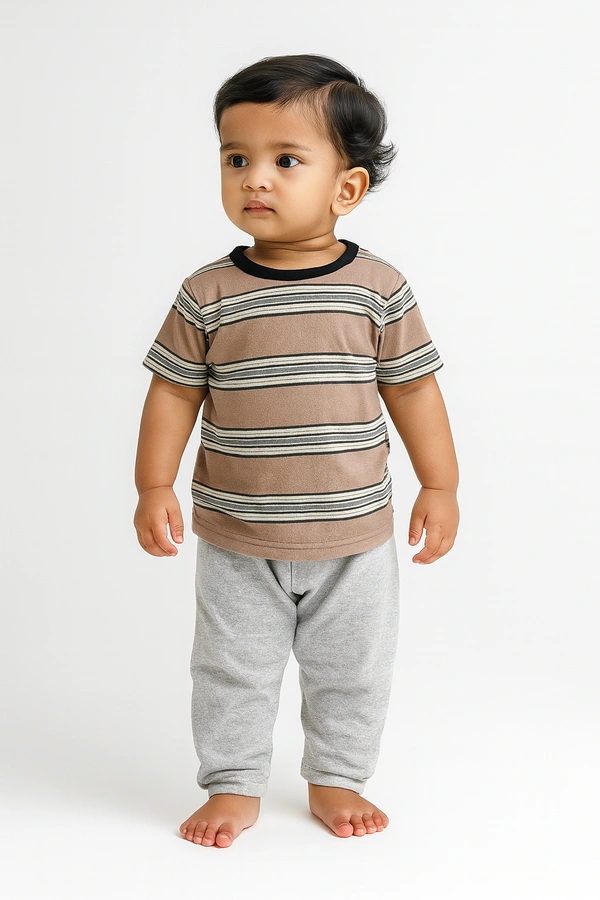 Smurf Finds Premium Cotton Printed Organic Cotton Unisex TShirt| 100% Cotton| Light Brown | T6507 - 12 Year, Light Brown, 1