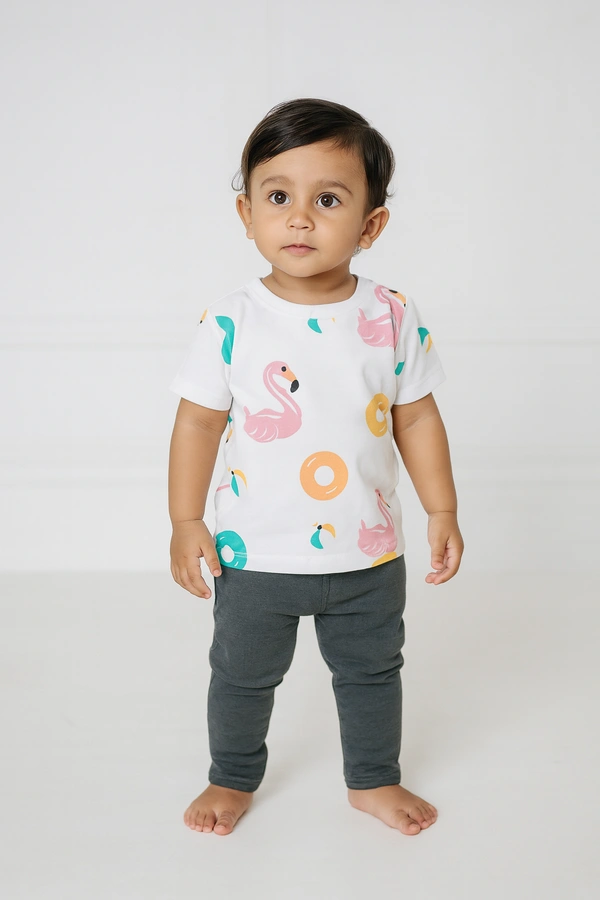 Smurf Finds Premium Cotton Printed Organic Cotton Unisex TShirt| 100% Cotton | Half White | T65028 - 2 Year, Half White, 1