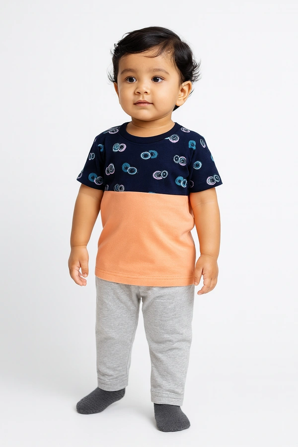 Smurf Finds Premium Cotton Printed Organic Cotton Unisex TShirt| 100% Cotton | Peach | T6506 - 12 Year, Peach, 1