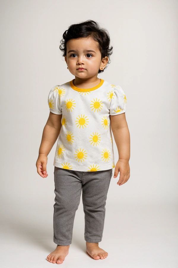 Smurf Finds Premium Cotton Printed Organic Cotton Unisex TShirt| 100% Cotton | Yellow | T65021 - 2 Year, Yellow, 1