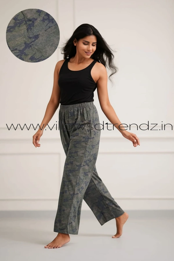 Smurf Finds Pyjama Full Pant | Cotton | Ash Green | PY9055 - L, Ash Green