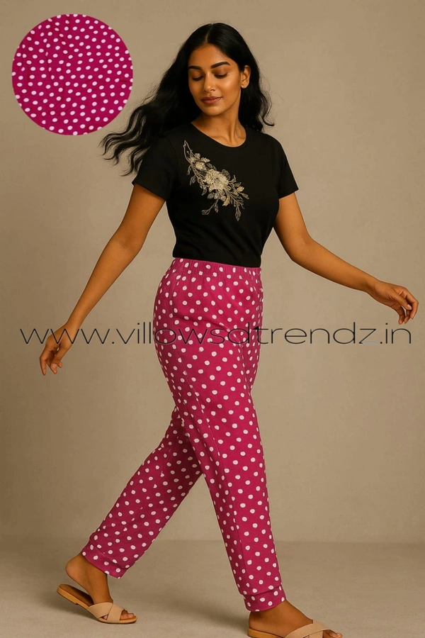 Smurf Finds Pyjama Full Pant | Cotton | Pink | PY9045 - L, Pink