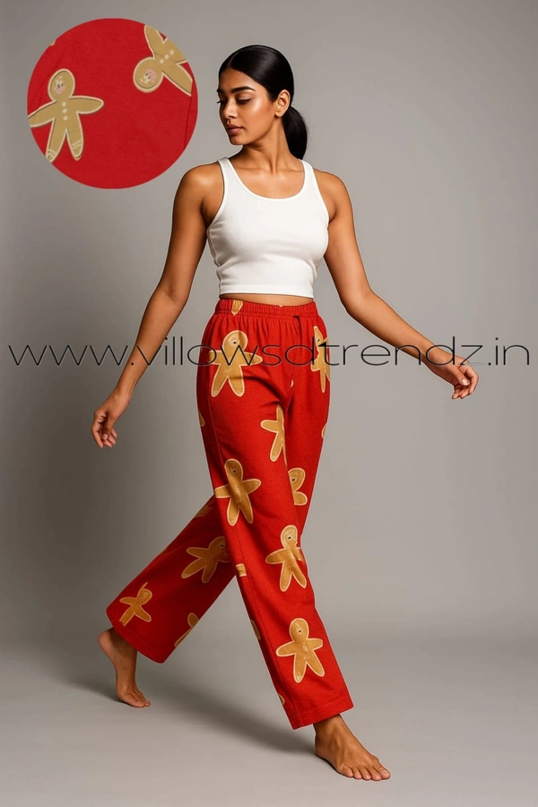 Smurf Finds Pyjama Full Pant | Cotton |Red | PY9012 - L, Red