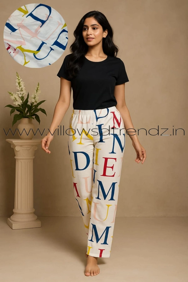 Smurf Finds Pyjama Full Pant | Cotton | White| PY9024 - 2XL, White