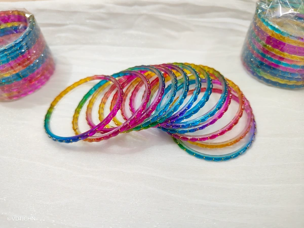 Ruthvi's Etnics Rain Drop Bangles RDB9002 - 2.8, Multi Colour