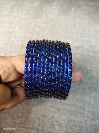 Ruthvi's Etnics Rain Drop Bangles RDB9004 - 2.4, Pepsi Blue