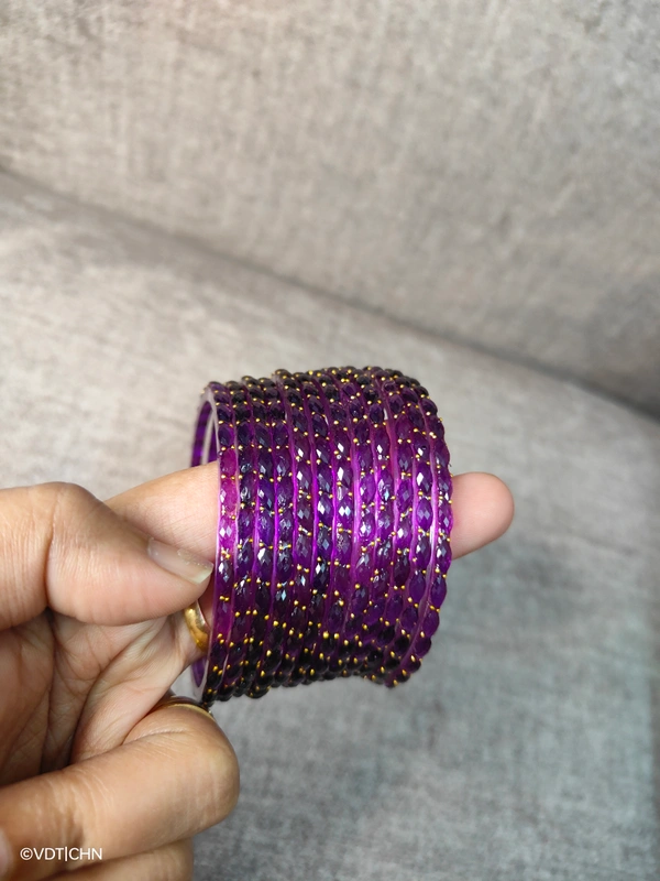 Ruthvi's Etnics Rain Drop Bangles RDB9009 - 2.1, Purple