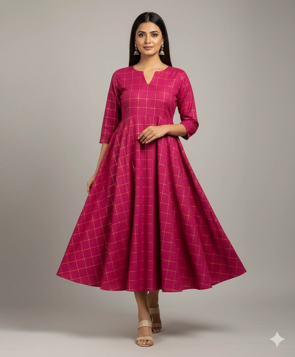 Twill Blue Raw Silk Gowns | Pink | RSU46012 - Pink, M