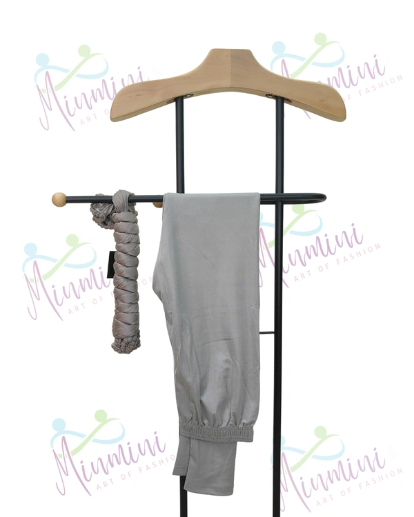 Villows Shimmer Leggings Chudithar Fit Leggings| Full Length| Silver | 19502 - XL, Silver, Only Leggings