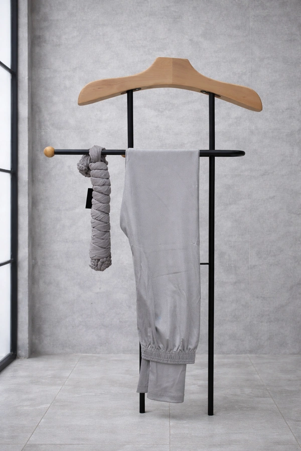 Villows Shimmer Leggings Chudithar Fit Leggings| Full Length| Silver | 19502 - Leggings with Shawl, Silver, XL