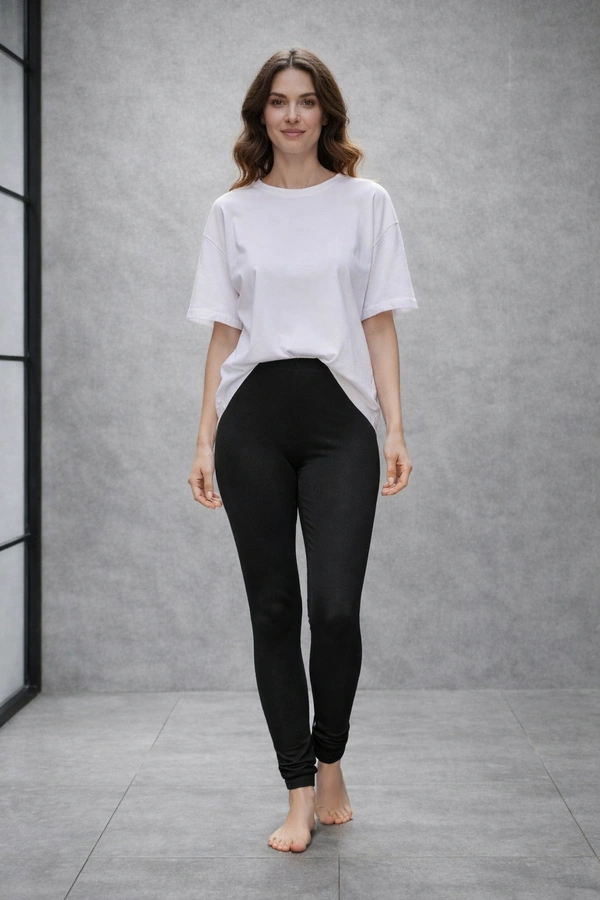 Villows Shimmer Leggings Chudithar Fit Leggings| Full Length| Black | 19506 - Only Leggings, Black, 3XL