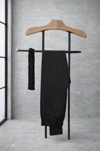 Villows Shimmer Leggings Chudithar Fit Leggings| Full Length| Black | 19506 - Leggings with Shawl, Black, 3XL