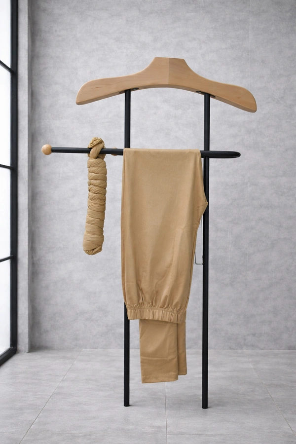 Villows Shimmer Leggings Chudithar Fit Leggings| Full Length| Gold | 19509 - Leggings with Shawl, Gold, L