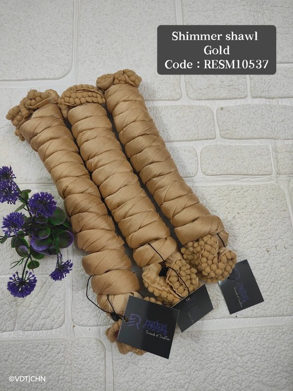 Ruthvi Ethnics Shimmer Shiny Shawl RESM10537 - FS, Gold