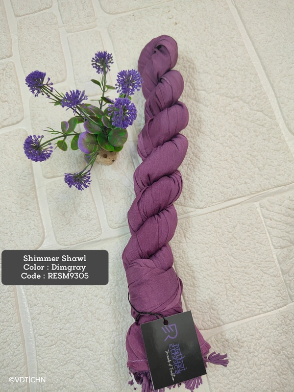 Ruthvi Ethnics Shimmer Shiny Shawl RESM9305 - FS, Dim Grey