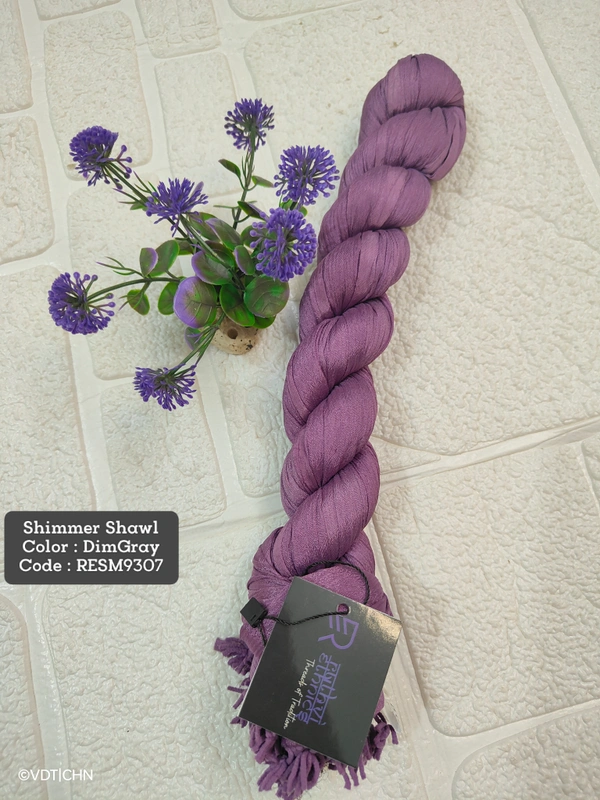 Ruthvi Ethnics Shimmer Shiny Shawl RESM9307 - FS, Dim Grey