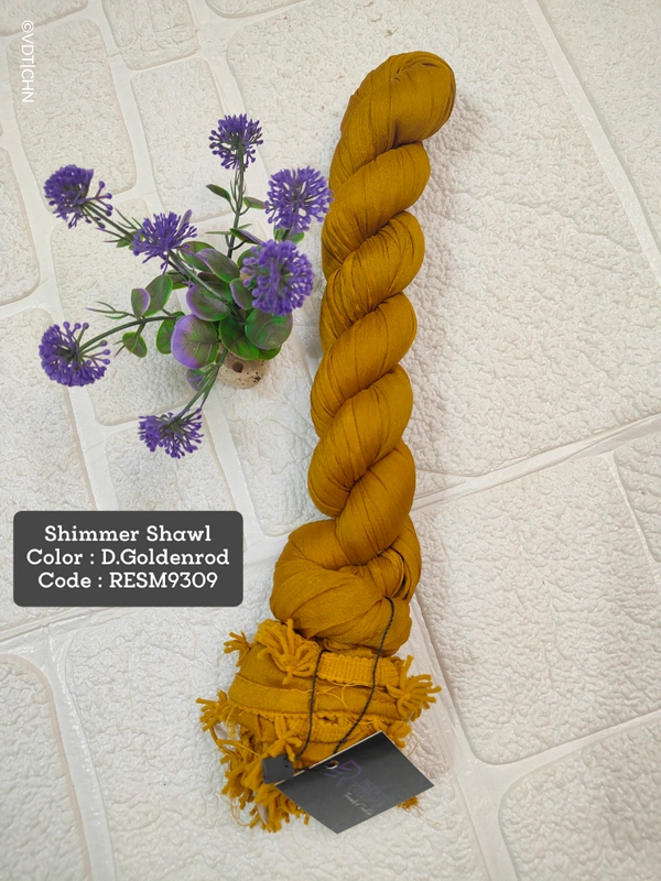 Ruthvi Ethnics Shimmer Shiny Shawl RESM9309 - FS, D.Golden Rod