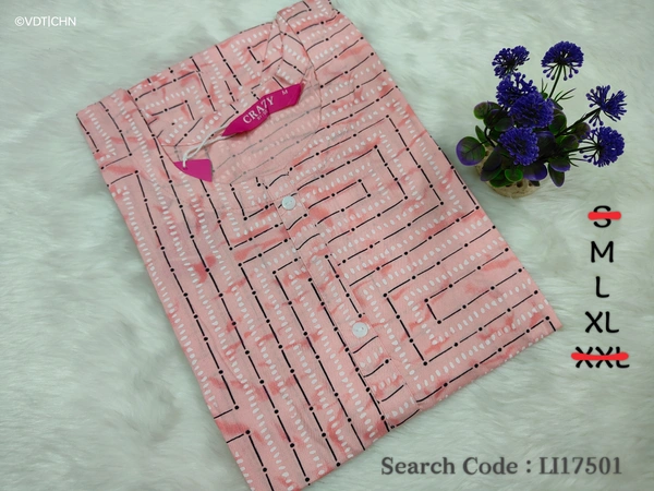 Livaasa Side Cut Liva Kurti LI17501 - Pink, L