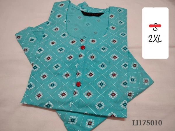 Livaasa Side Cut Liva Kurti LI175010 - Sky blue, 2XL