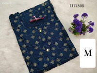 Livaasa Side Cut Liva Kurti LI17505 - Dark Blue, M