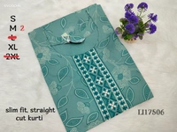 Livaasa Side Cut Liva Kurti LI17506 - Sky blue, M