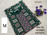 Livaasa Side Cut Liva Kurti LI17507 - Dark Green, M