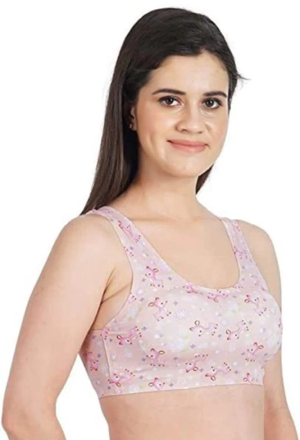 Villows Sports Bra with Removable pads 477 - Pink, One Size