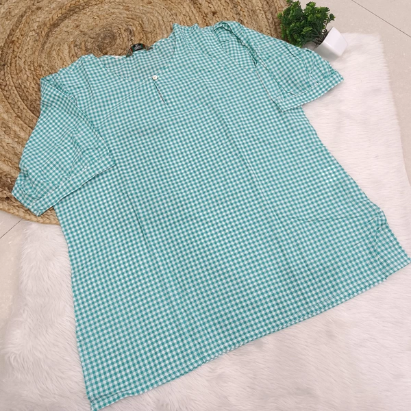 Villows Stylish Short Kurti| Ice green | SK14003 - 2XL, Ice green