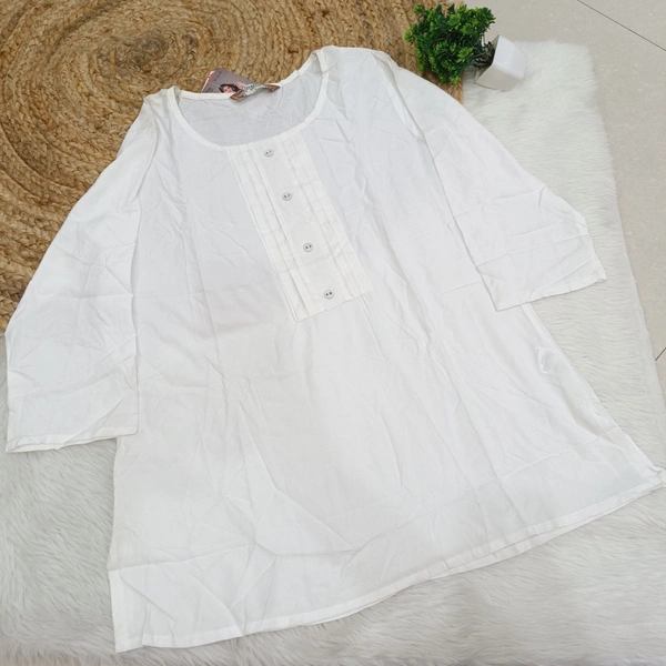Villows Stylish Short Kurti| White | SK14009 - L, White
