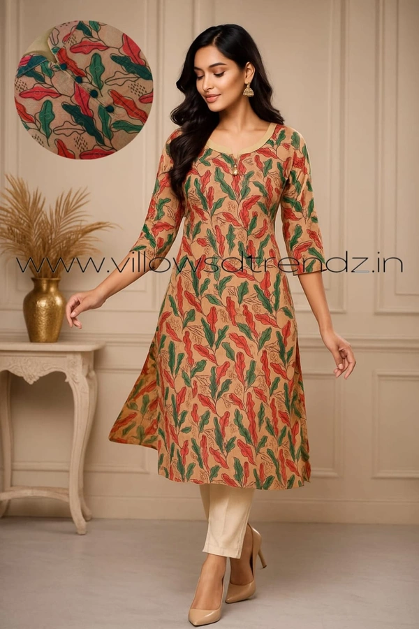 Twill Blue Tissue Silk Kurti with attractive Neck Pattern| TK25501 - L, Multi colour