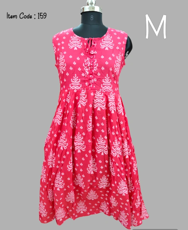 VDT Umbrella Kurti half Sleeve 159 - Peach, M