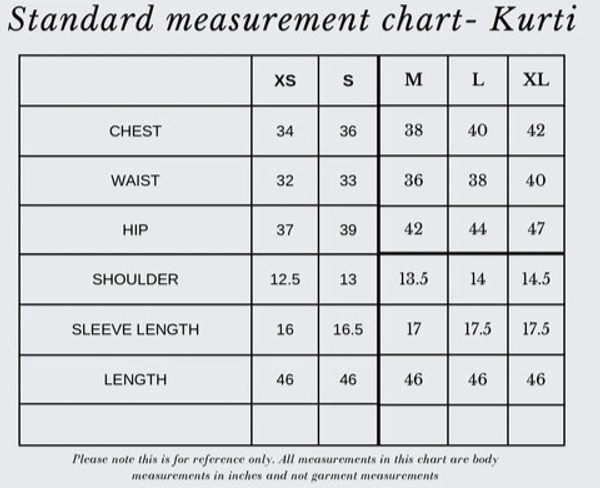 Twill Blue Umbrella Rayon Kurti | Black | UM315003 - L, Black